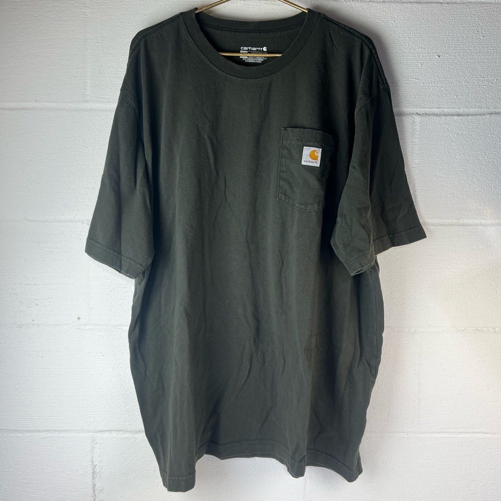 Carhartt Gray Short Sleeve Pocket Tshirt, 2XL
